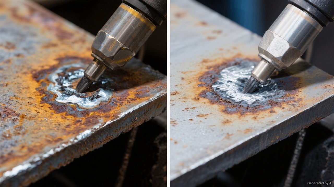 Pulsed laser cleaning compared with sandblasting and chemical stripping