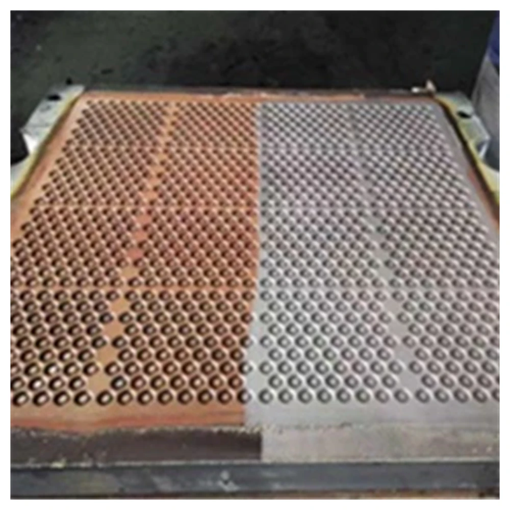 Cleaning result sample: paint and coating removed without substrate damage