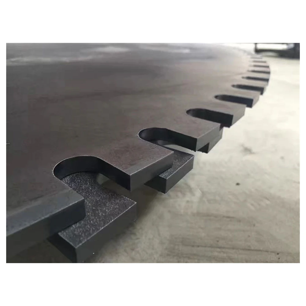 Clean plasma cut edge on steel plate