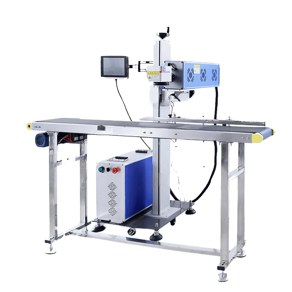 Flying CO2 laser marking machine for packaging lines