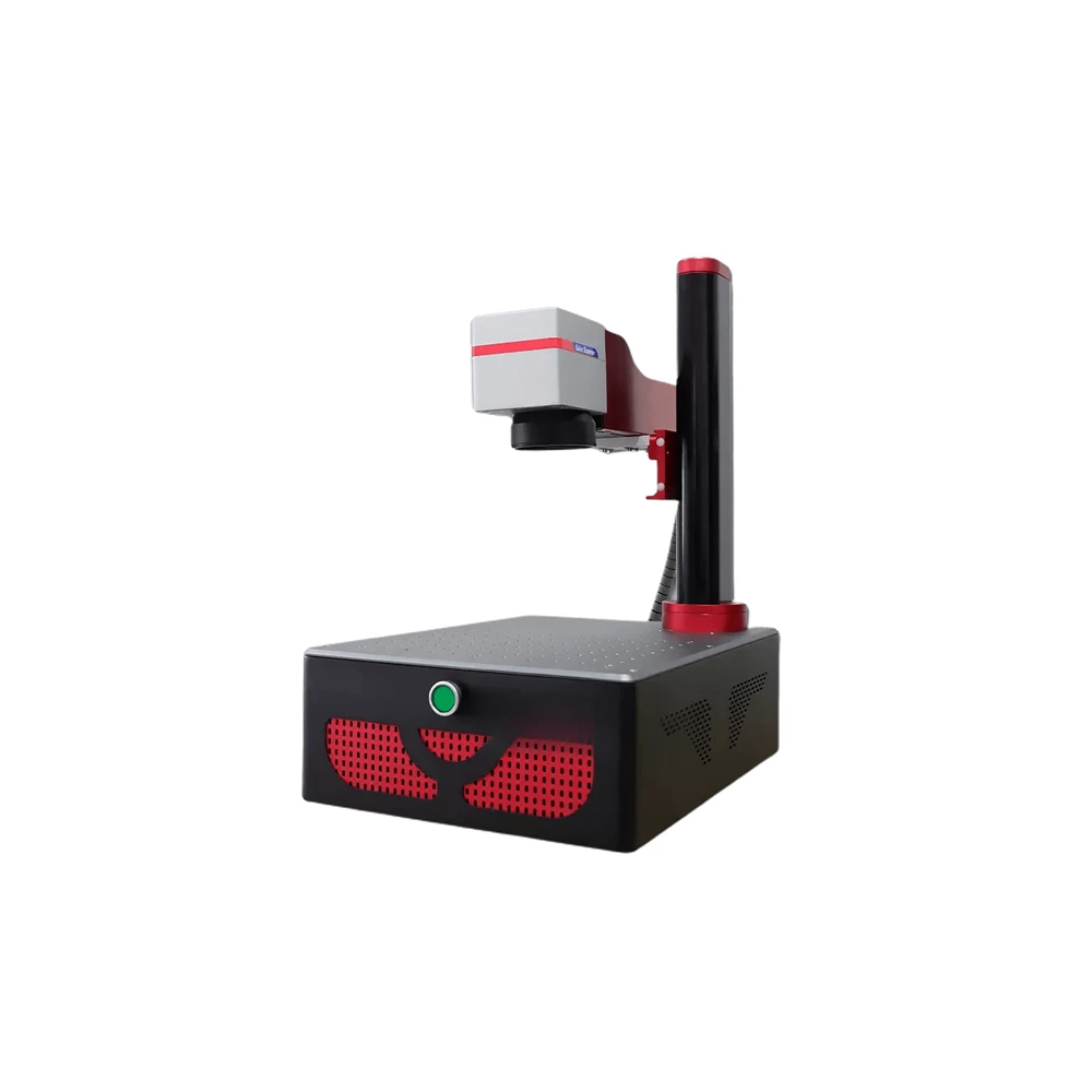 Foldable fiber laser marking machine with folding column