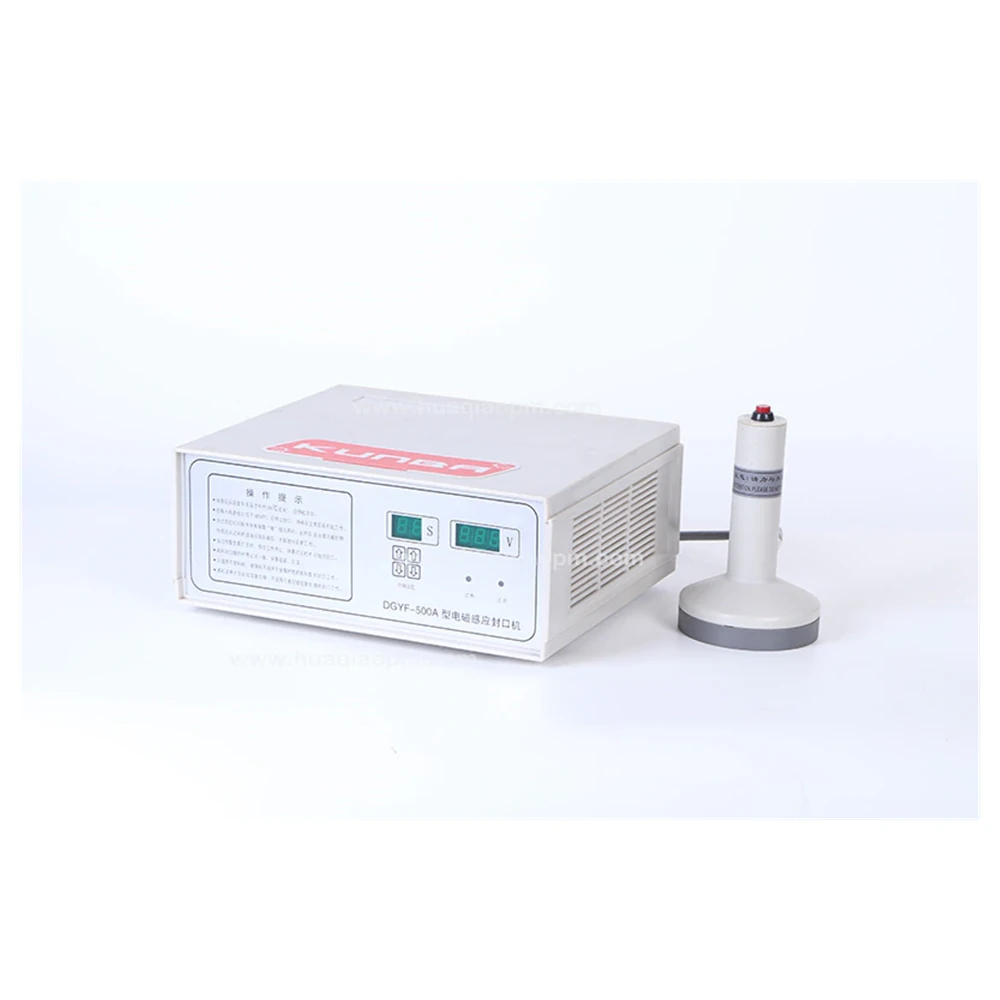 Handheld induction sealing of a bottle