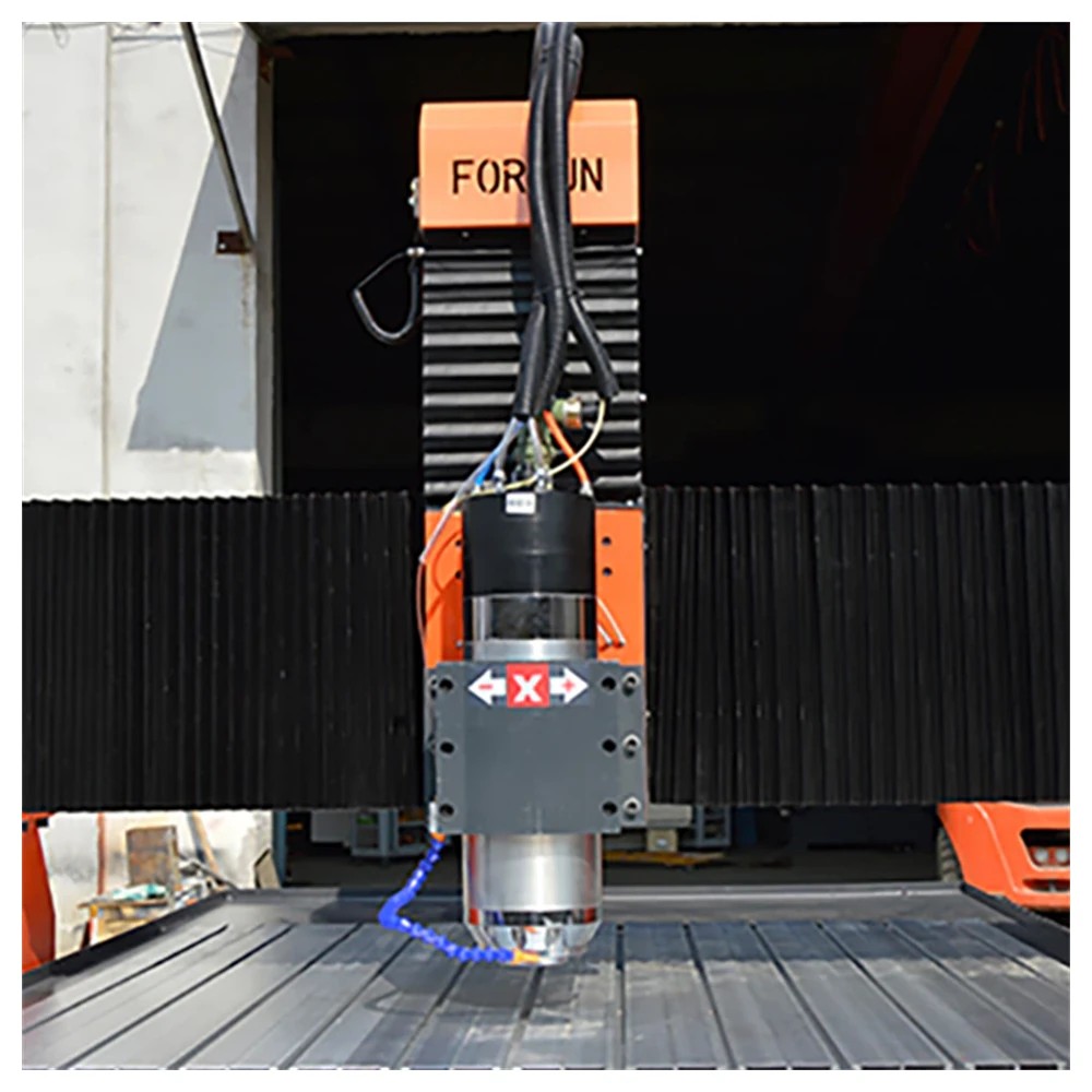 Heavy-duty CNC router control and machine detail