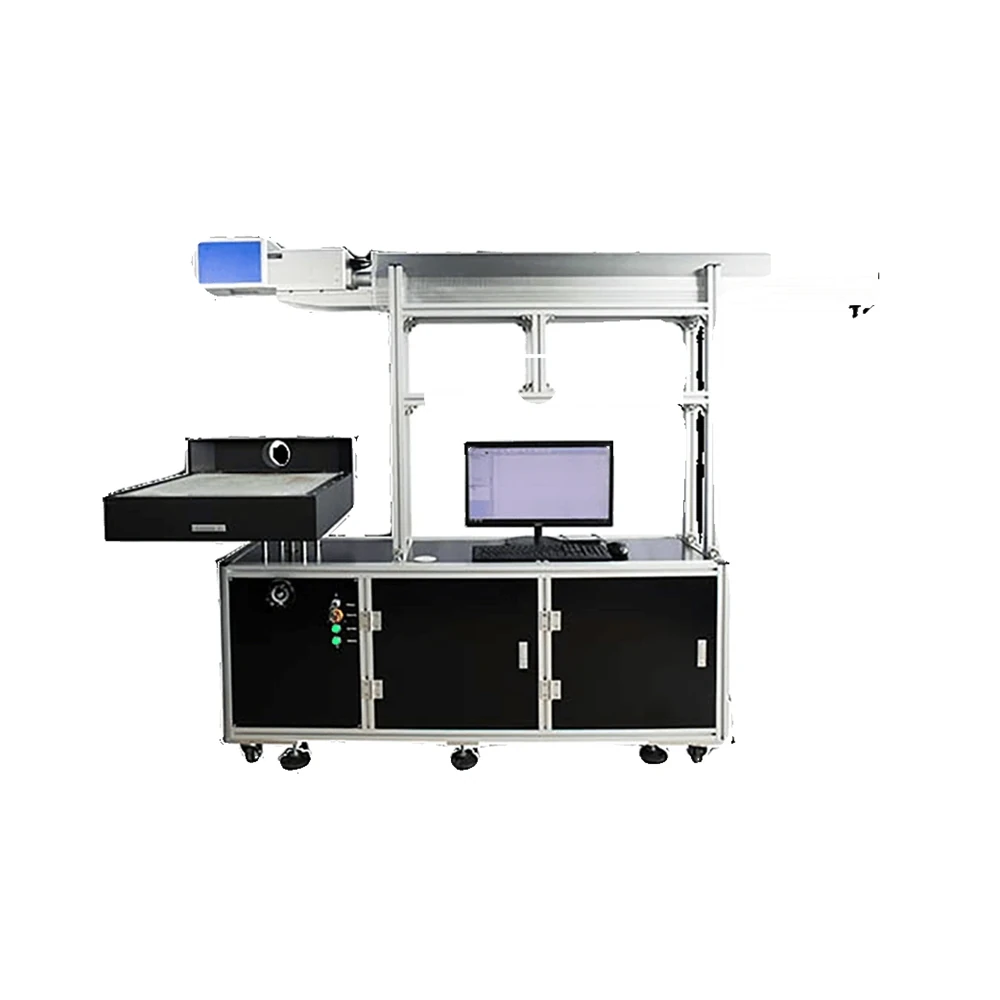 Machine working on a large flat panel