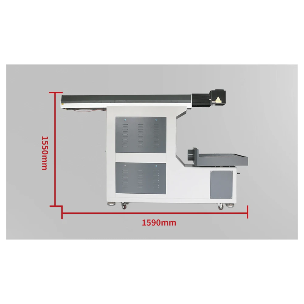 Key parts of the large format CO2 marking head
