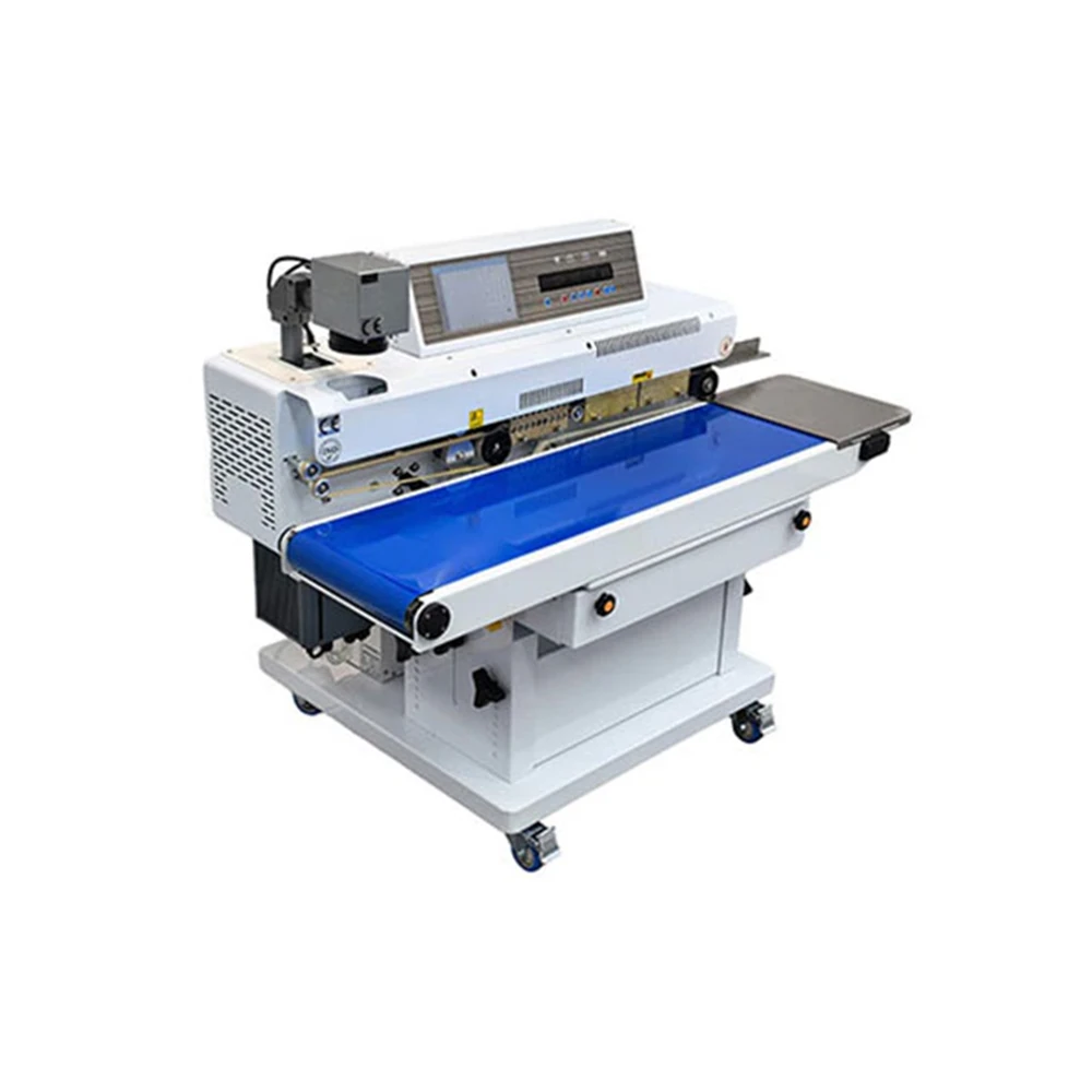 Laser coding sealing machine with UV or CO2 laser head