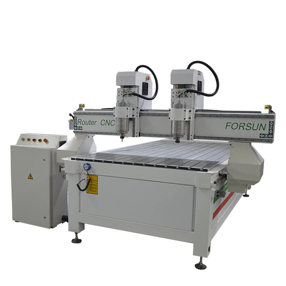 Multi-spindle router twin spindle head assembly