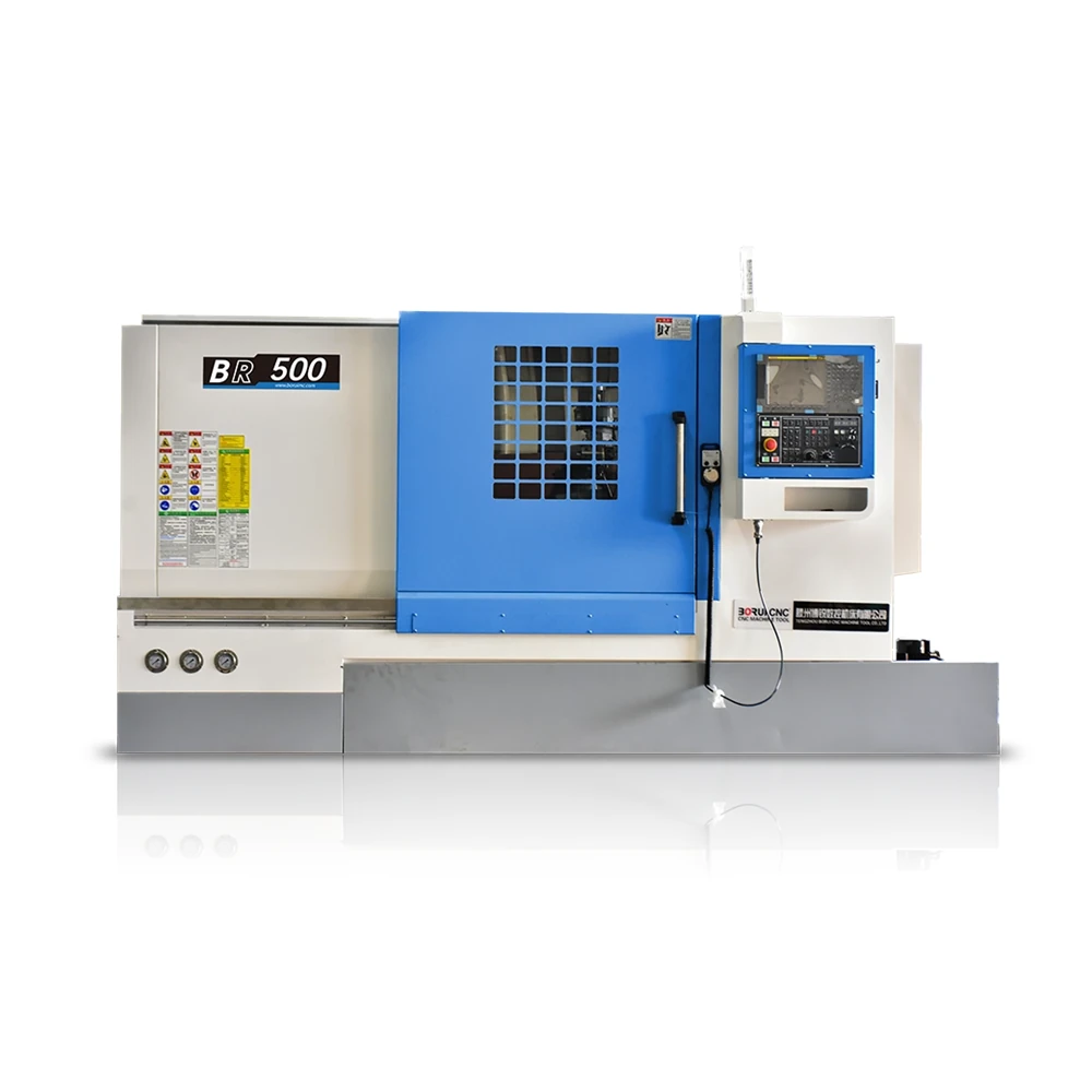 Slant-bed CNC lathe BR-500 with eight-station servo turret