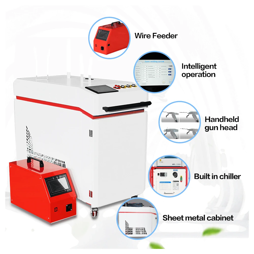 Wire feeding machine used with the split-type laser welder