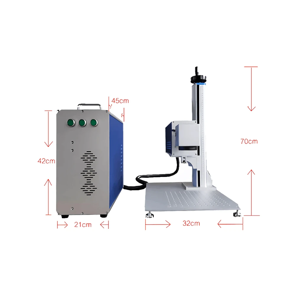 Laser marked sample on a non-metal material