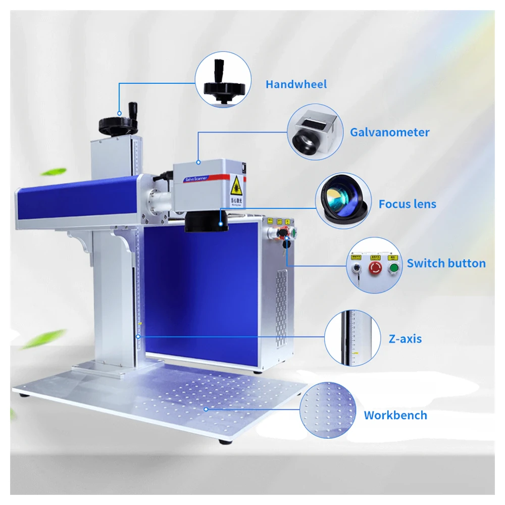 Rotary accessory for the split fiber laser marking machine