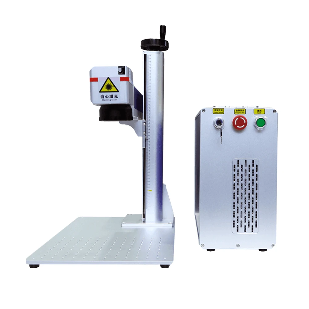 Laser marked metal sample produced on the split fiber laser marking machine