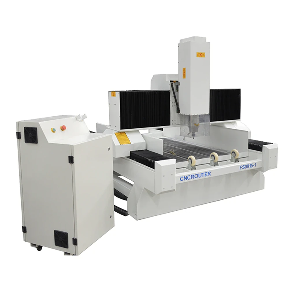 Stone cutting machine gantry and square linear rails