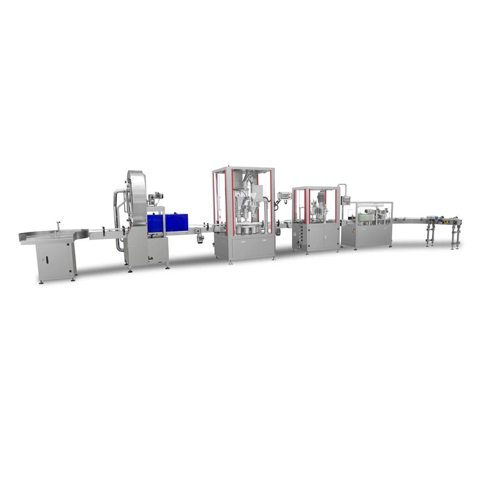 Tin can milk powder filling line with vacuum nitrogen purging and can seaming