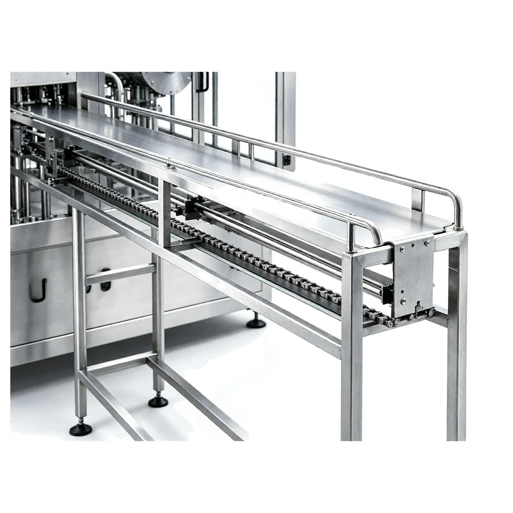 Dosing pump block on the eight-head pouch filler